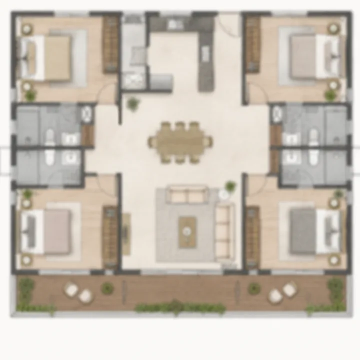 Urbanrise Begur Koppa Road 4 BHK floor plan layout - indicative, 1,750-2,050 sq ft